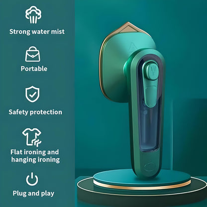 Mini Steamer & Iron: 2-in-1 Portable Travel Friendly